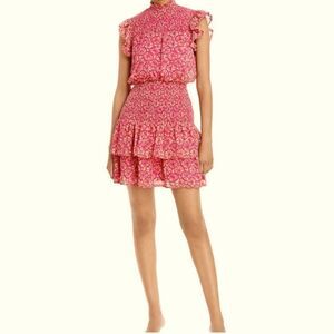 Aqua smocked dress size small excellent condition